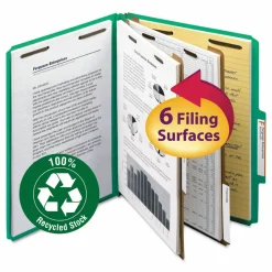 Smead Pressboard Colored Classification Folders, 2