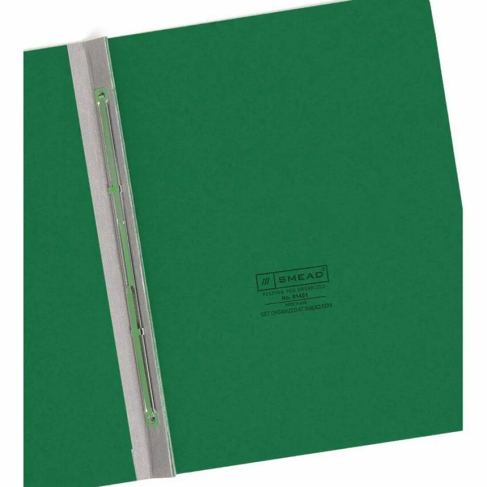 Smead Pressboard Report Covers, Letter Size (8 1/2" x 11"), 60% Recycled, Green