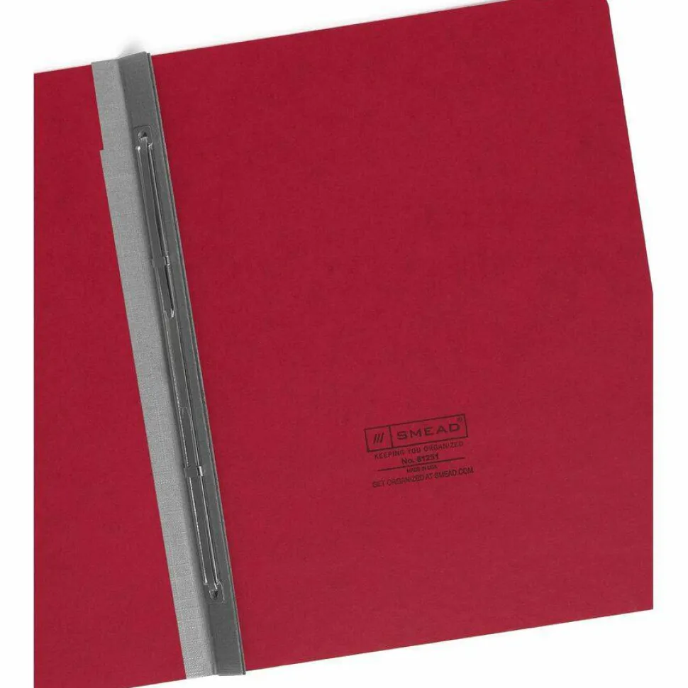 Smead Pressboard Report Covers, Letter Size (8 1/2" x 11"), 60% Recycled, Bright Red