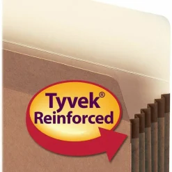 Smead Redrope File Pockets, Letter Size, 5 1/4" Expansion, 30% Recycled, Redrope, Box Of 50