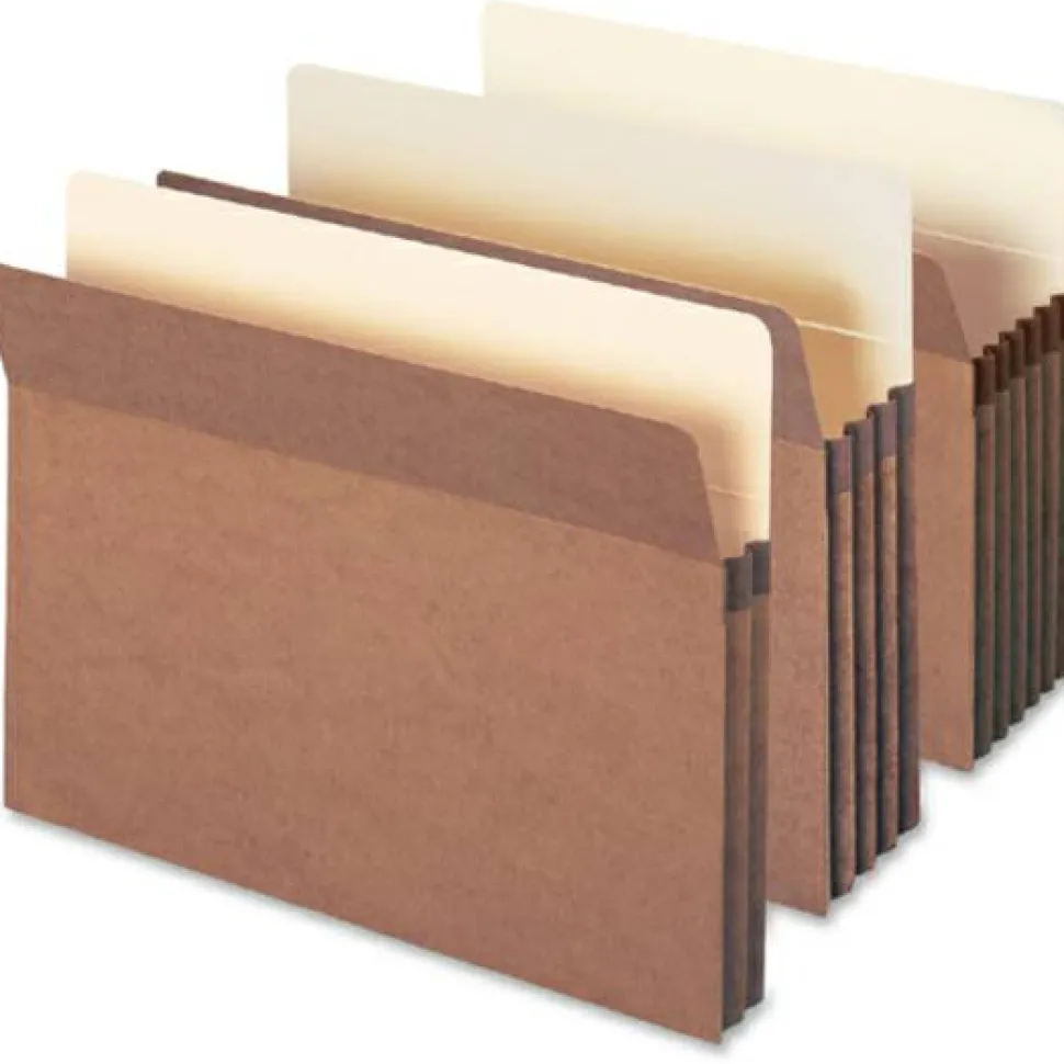 Smead Redrope File Pockets, Letter Size, 5 1/4" Expansion, 30% Recycled, Redrope, Box Of 50