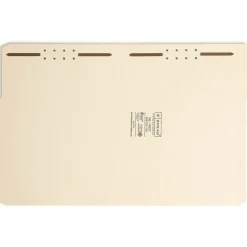 Smead Reinforced Tab Fastener Folders With Two Fasteners, 1/3 Cut, Letter Size, Manila, Pack Of 50 (14537)