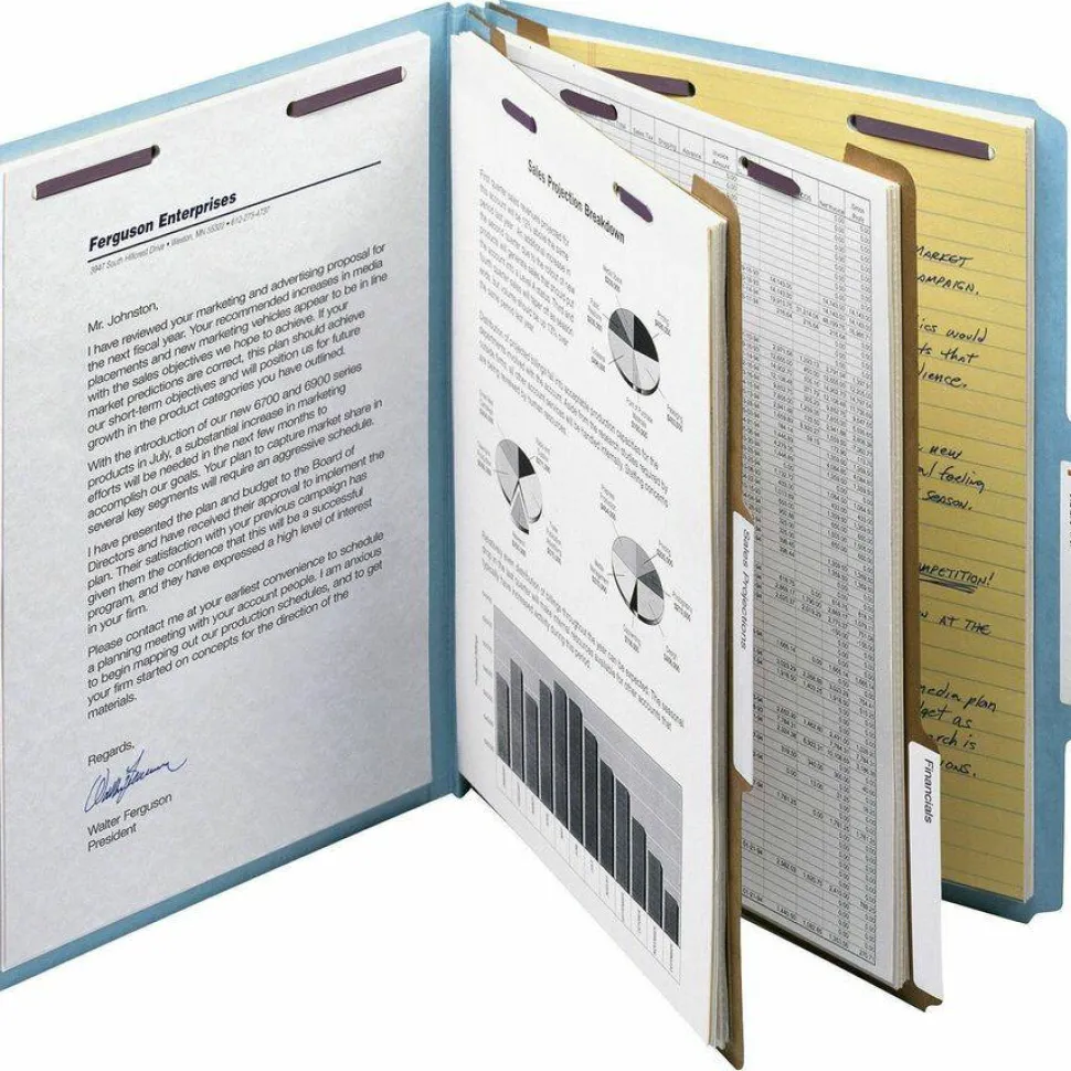 Smead SafeSHIELD 2/5 Tab Cut Letter Recycled Classification Folder