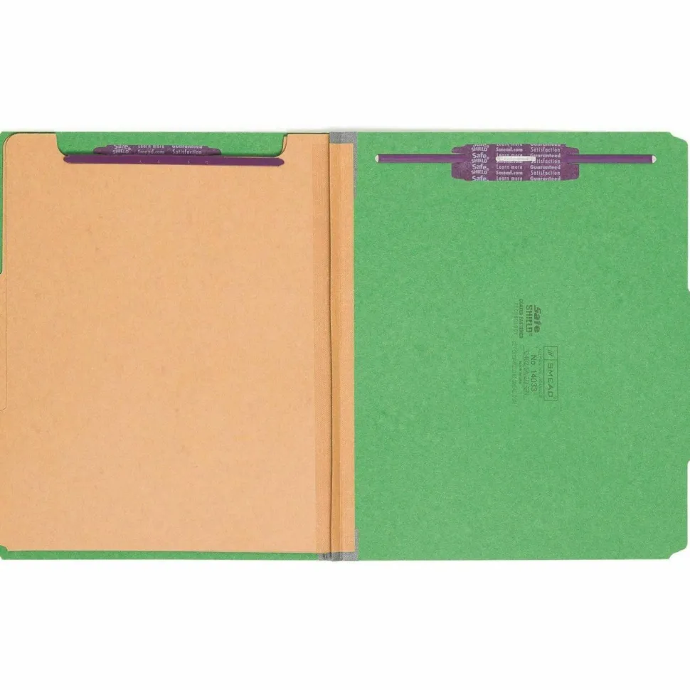Smead SafeSHIELD 2/5 Tab Cut Letter Recycled Classification Folder