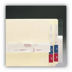 Smead Seal and View Clear Label Protectors, SMD67608, 1 11/16"L x 8"W, Rectangle, Self-Adhesive, Clear, Pack Of 100