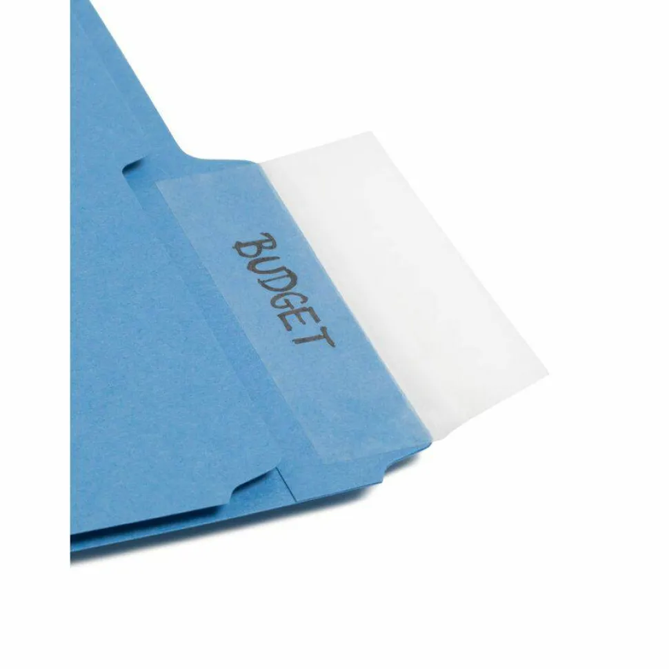 Smead Seal And View Clear Tab Label Protectors, CLL, 3 1/2" x 1 11/16", Box Of 100