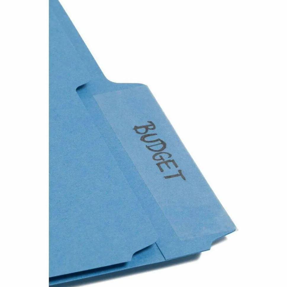 Smead Seal And View Clear Tab Label Protectors, CLL, 3 1/2" x 1 11/16", Box Of 100