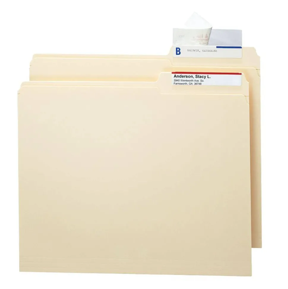Smead Seal And View Clear Tab Label Protectors, CLL, 3 1/2" x 1 11/16", Box Of 100