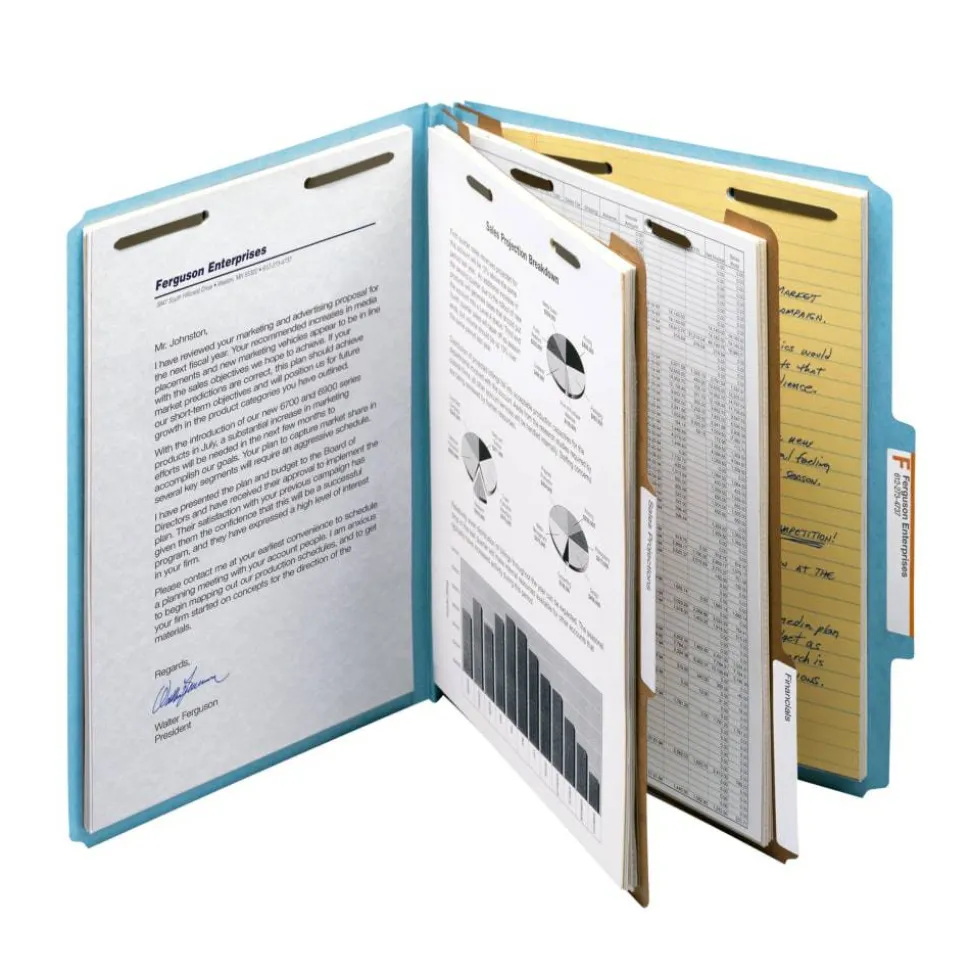 Smead 2/5 Tab Cut Letter Recycled Classification Folder