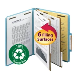 Smead 2/5 Tab Cut Letter Recycled Classification Folder