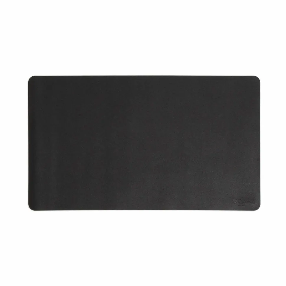Smead Vegan Leather Desk Pads, 36" x 17", Charcoal