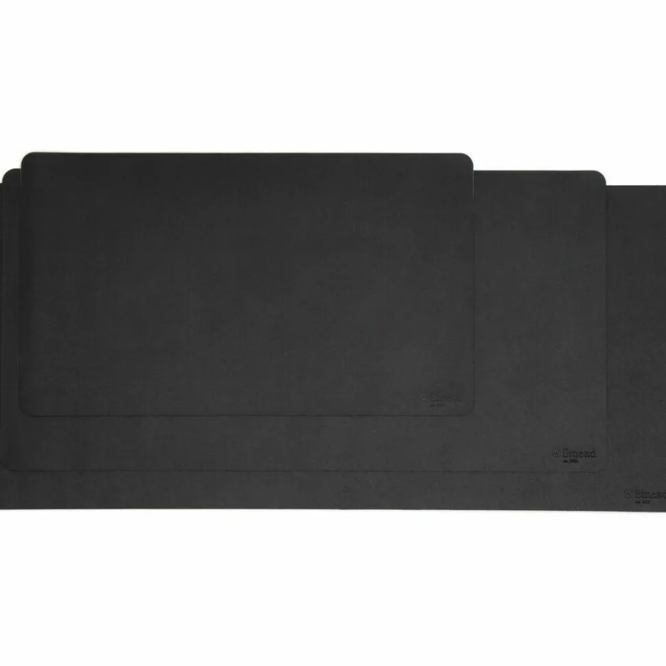 Smead Vegan Leather Desk Pads, 36" x 17", Charcoal