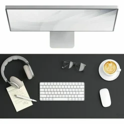 Smead Vegan Leather Desk Pads, 31.5" x 15.7", Charcoal