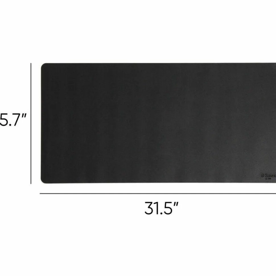 Smead Vegan Leather Desk Pads, 31.5" x 15.7", Charcoal
