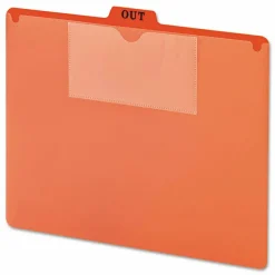 Smead Vinyl Top-Tab Out Guides, Letter Size, Red, Box Of 50