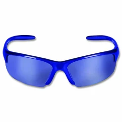 Smith & Wesson Equalizer Safety Eyewear, Blue Half Frame, Mirrored Blue Dual Lens