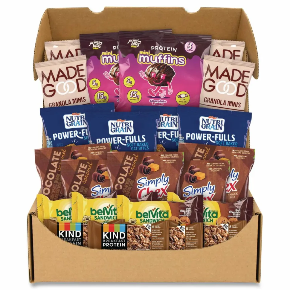 Snack Box Pros Chocolate for Breakfast Snack Box, Chocolate, 23 Assorted Snacks/Box