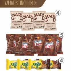 Snack Box Pros Chocolate for Breakfast Snack Box, Chocolate, 23 Assorted Snacks/Box