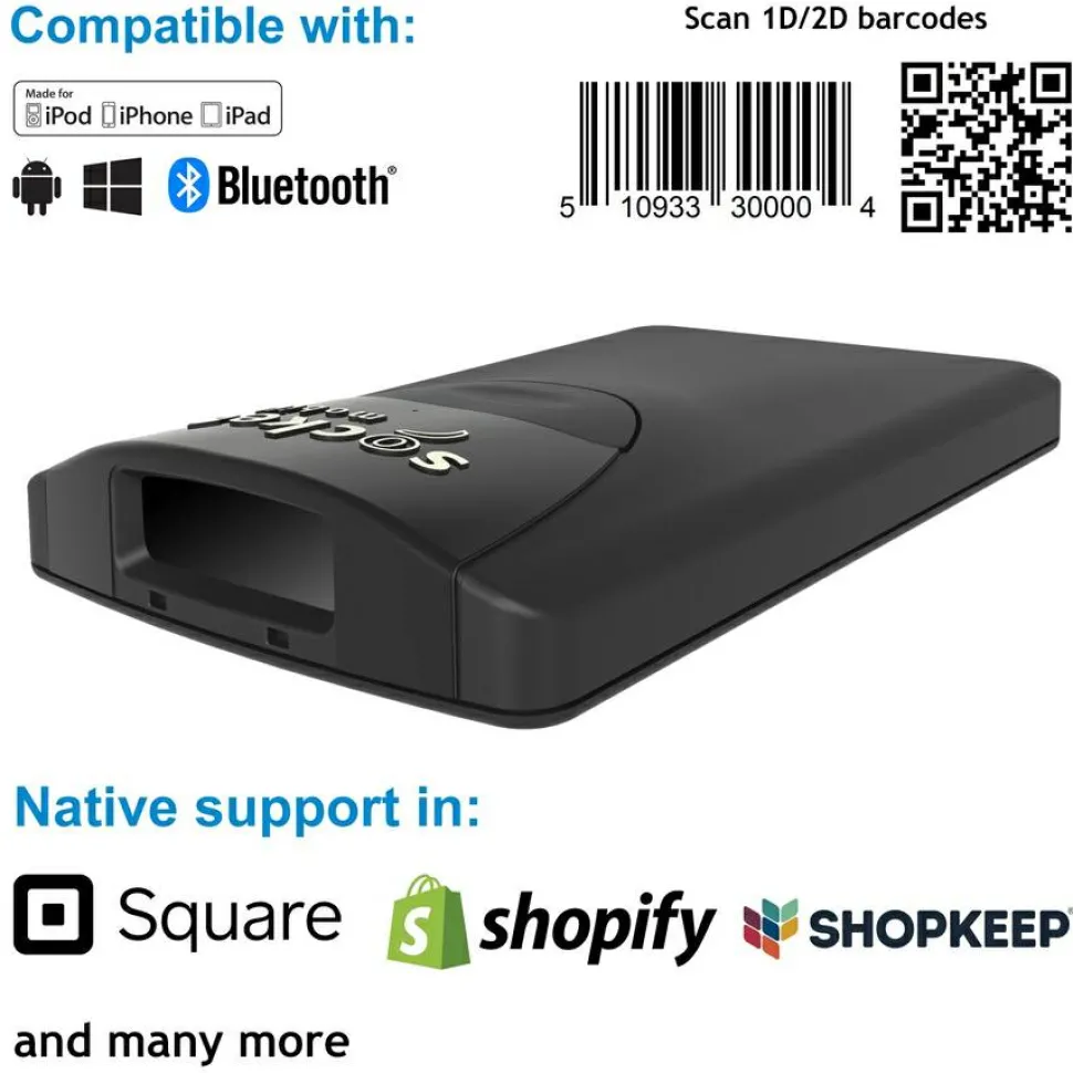 Socket Mobile SocketScan S840, Universal Barcode Scanner, Black
