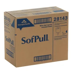 SofPull by GP PRO, 1-Ply, Centerpull Perforated Towels, White, 4 Rolls Per Case, 567 Sheets Per Roll