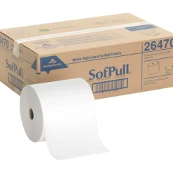 Sofpull by GP PRO, 1-Ply, 7.87" x 10"00', 40% Recycled, White, 6 Rolls per Case