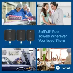 SofPull Centerpull Regular Capacity Paper Towels, 1-Ply, White, 7.8"W x 14.8"L Sheets, 324 Sheets Per Roll, 6 Rolls Per Case