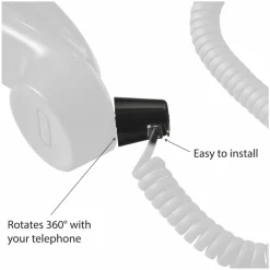 Softalk Coiled Phone Cord Twisstop, Black