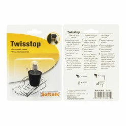 Softalk Coiled Phone Cord Twisstop, Black