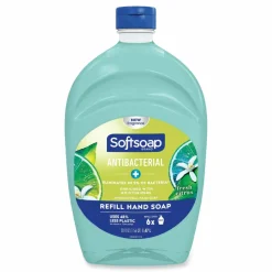 Softsoap Antibacterial Liquid Hand Soap Refill, Fresh Scent, 50 oz, Green, 3/Carton