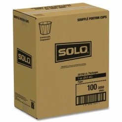 Solo 1 oz Treated Paper Souffle Portion Cups