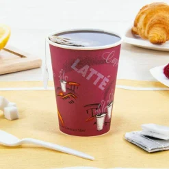 Solo Cup Paper Hot Cups, 12 Oz, Maroon, Carton Of 300 Cups