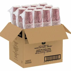 Solo Cup Paper Hot Cups, 12 Oz, Maroon, Carton Of 300 Cups