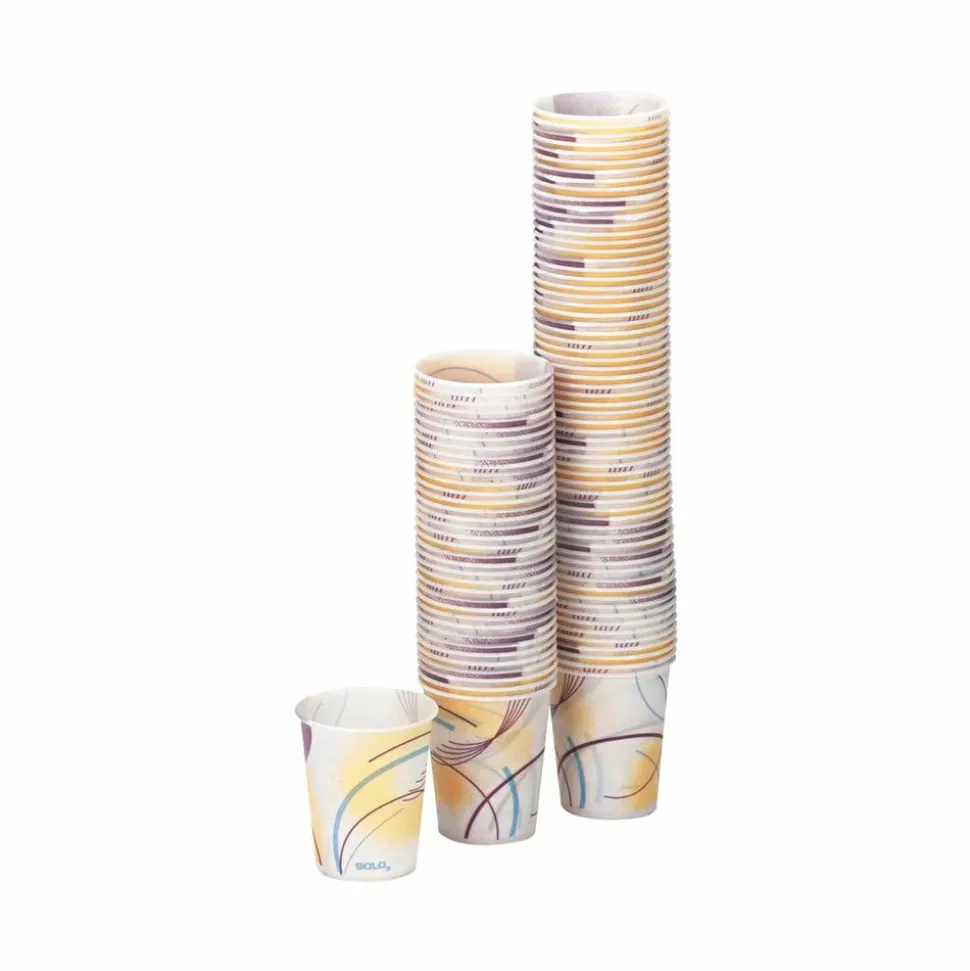 Solo Cup Paper Water Cups, Waxed, 5 oz.,100/Pack