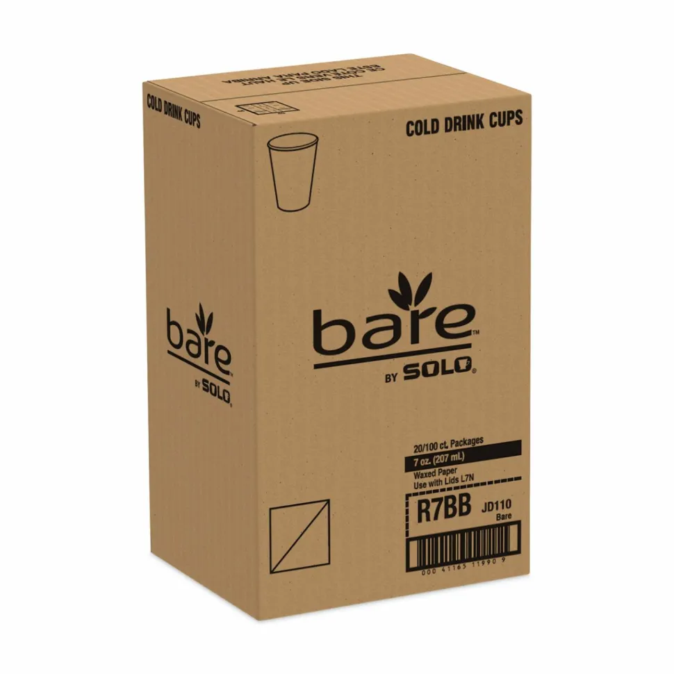 Solo Cup Paper Water Cups, Waxed, 5 oz.,100/Pack