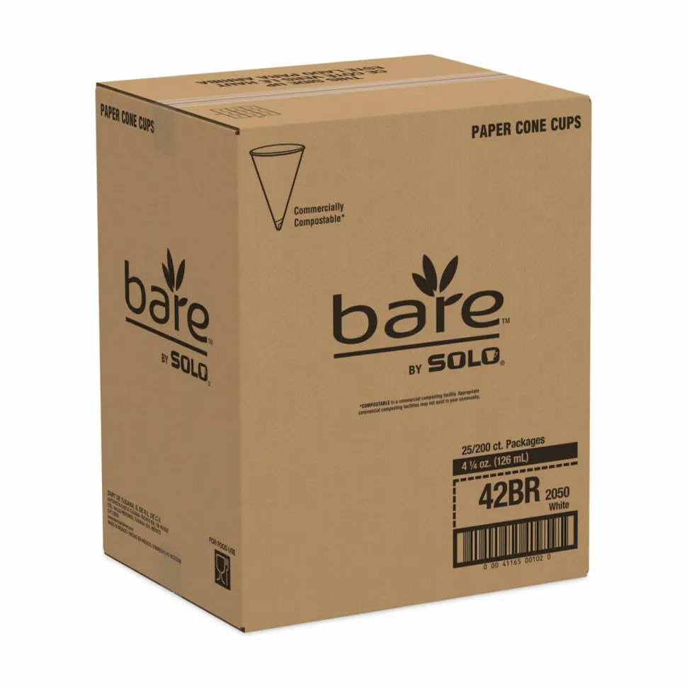 Solo Eco-Forward 4.25 oz Treated Paper Cone Water Cups