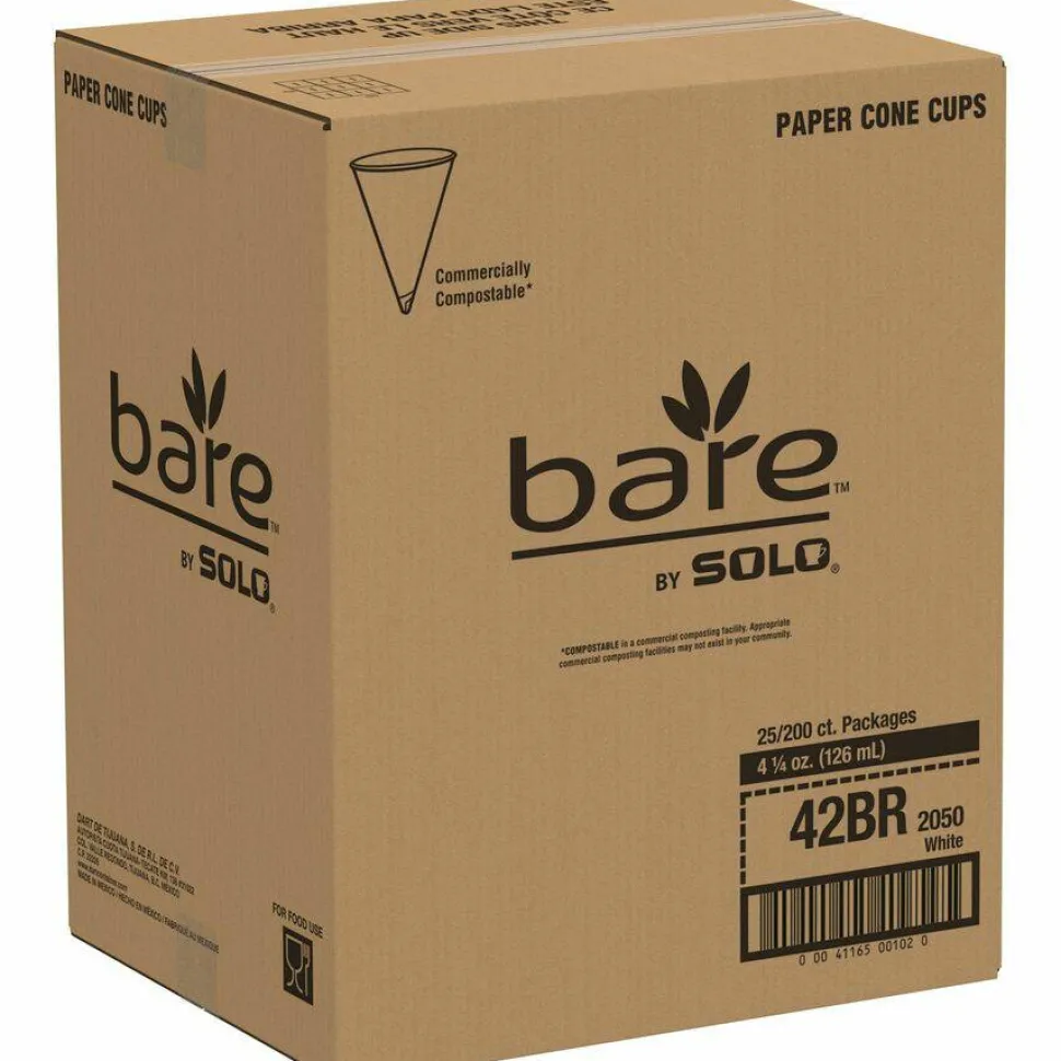 Solo Eco-Forward 4.25 oz Treated Paper Cone Water Cups