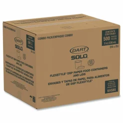SOLO Flexstyle Double Poly Food Combo Packs, 8 oz, Symphony, Paper, 25/Pack, 10 Packs/Carton