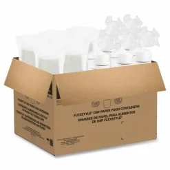 SOLO Flexstyle Food Lid Container, 12.1 oz, 3.6" Diameter, White, Plastic, 250/Carton