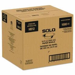 SOLO Paper Dinnerware, ProPlanet Seal, Bowl, 12 oz, White, 1,000/Carton