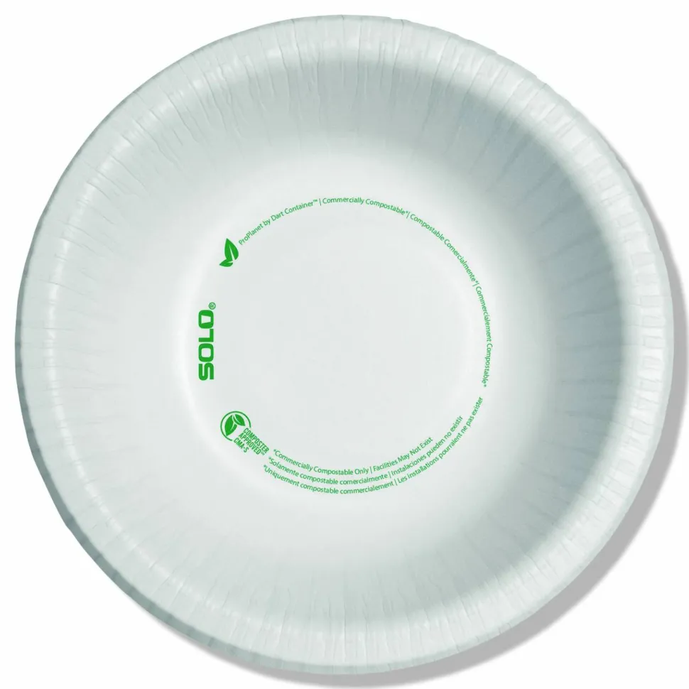 SOLO Paper Dinnerware, ProPlanet Seal, Bowl, 12 oz, White, 1,000/Carton