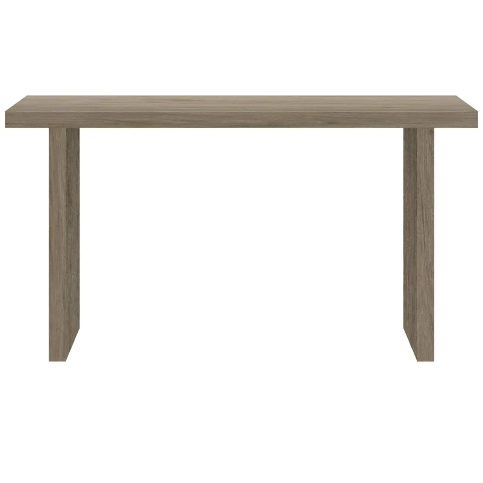 Soren 55" Wide Rectangular Console Table in Antiqued Gray Oak