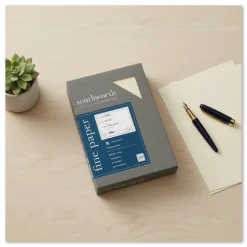 Southworth 25% Cotton Business Paper, Letter Size (8 1/2" x 11"), 24 Lb, Wove, Ivory, Case Of 500 Sheets