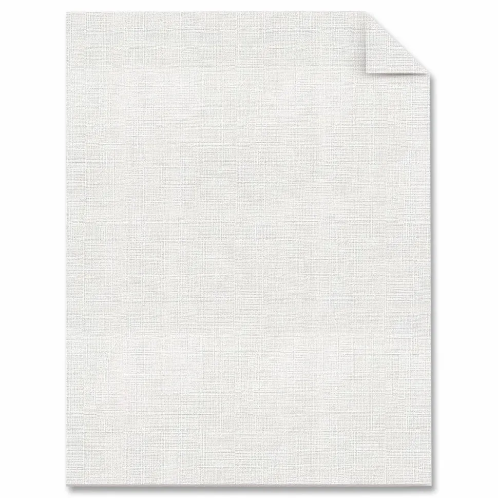 Southworth 25% Cotton Linen Cover Stock, 8 1/2" x 11", 65 Lb, Ivory, Pack Of 100