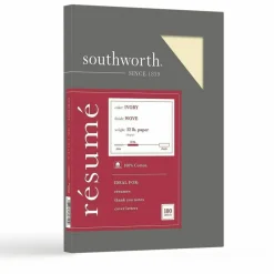 Southworth 100% Cotton Résumé Paper, 8 1/2