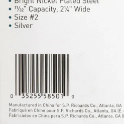 Sparco Boston Bulldog Clips, Size 2, 2 1/4" Wide, 11/32" Capacity, Silver, Box Of 36