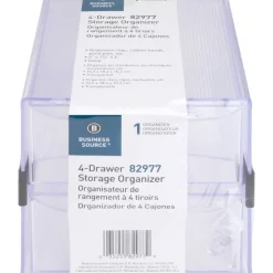 Sparco 4-Drawer Storage Organizer, 6"H x 6"W x 7 5/16"D, Clear