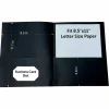Sparco Leatherette Portfolio, 8-1/2" x 11", 2 Pocket, Black, Box of 25