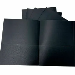 Sparco Leatherette Portfolio, 8-1/2" x 11", 2 Pocket, Black, Box of 25