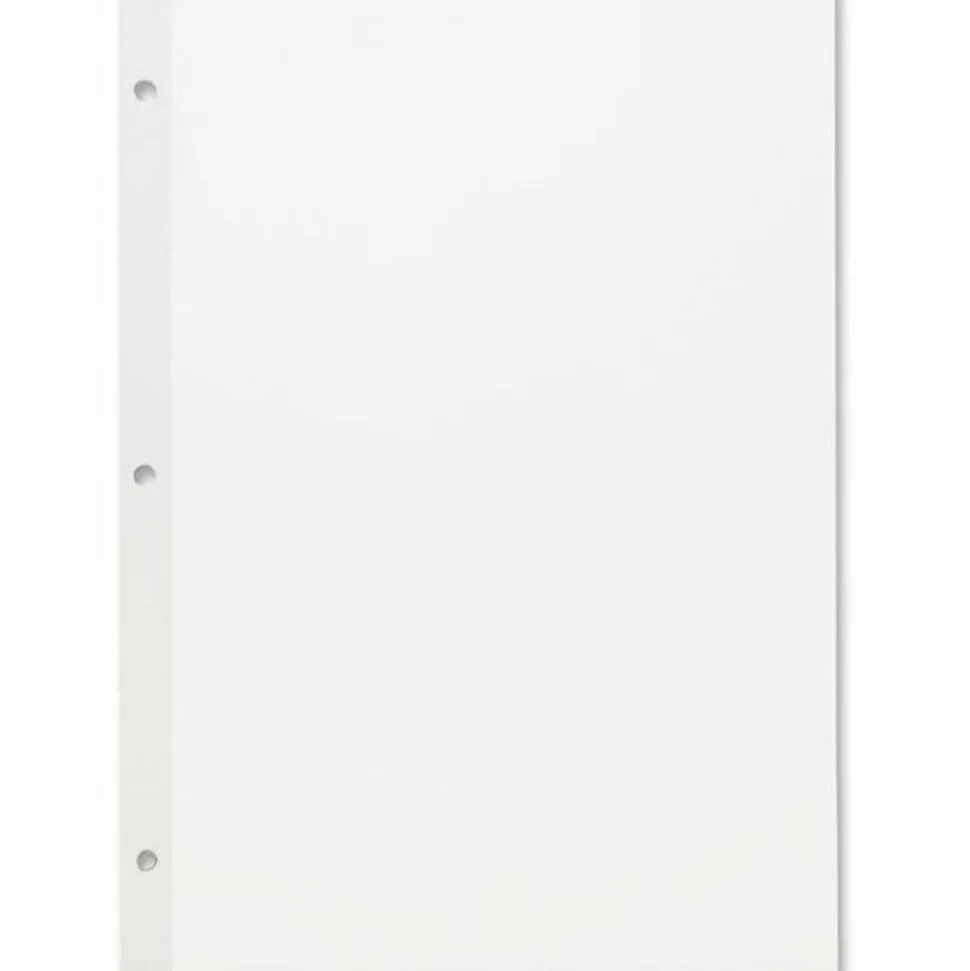 Sparco Mylar Reinforced Edge Filler Paper, 8 1/2" x 11", Unruled, White, Pack Of 100 Sheets