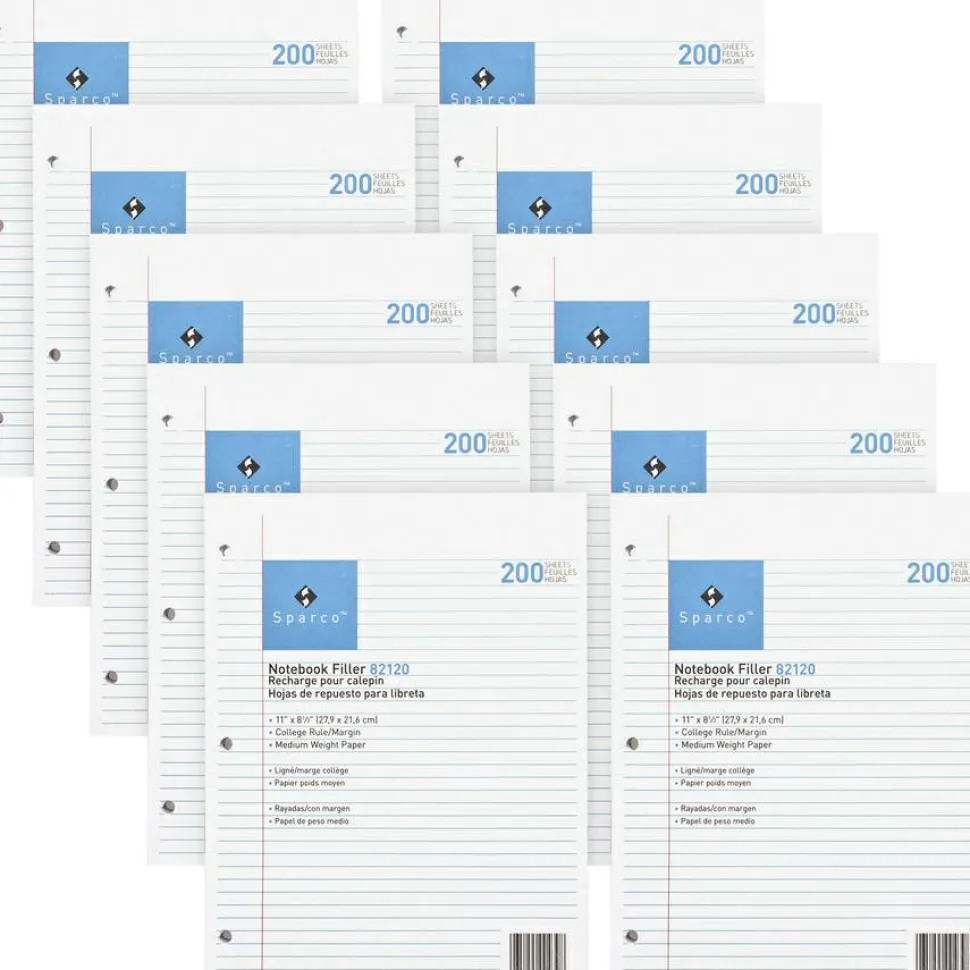 Sparco Notebook Filler Paper - Letter